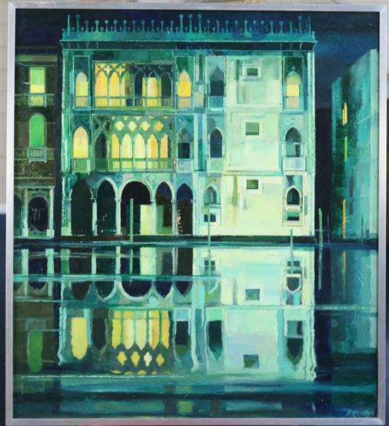 Peter Berrisford (1932-2003) Venetian palazzo 30 x 27in.